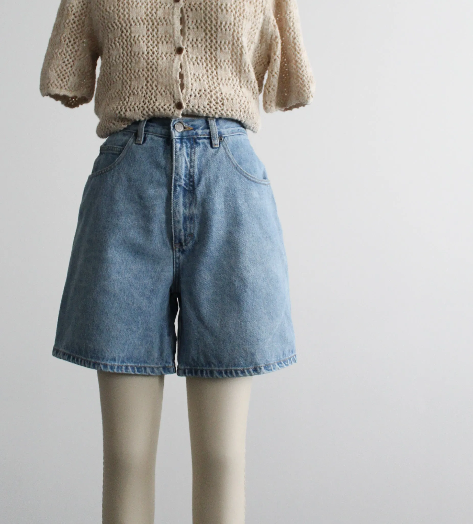distressed denim shorts 1919 Vintage