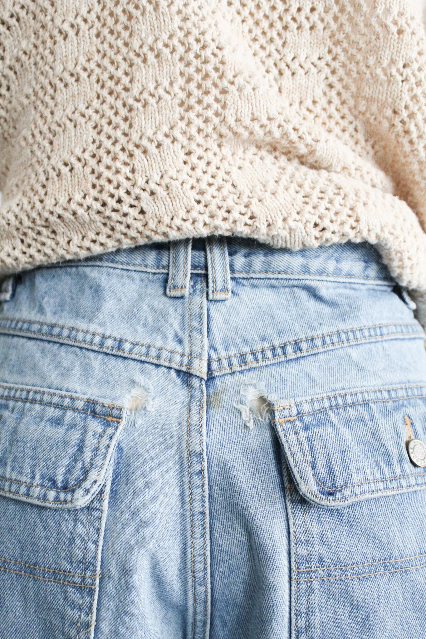distressed denim shorts 1919 Vintage