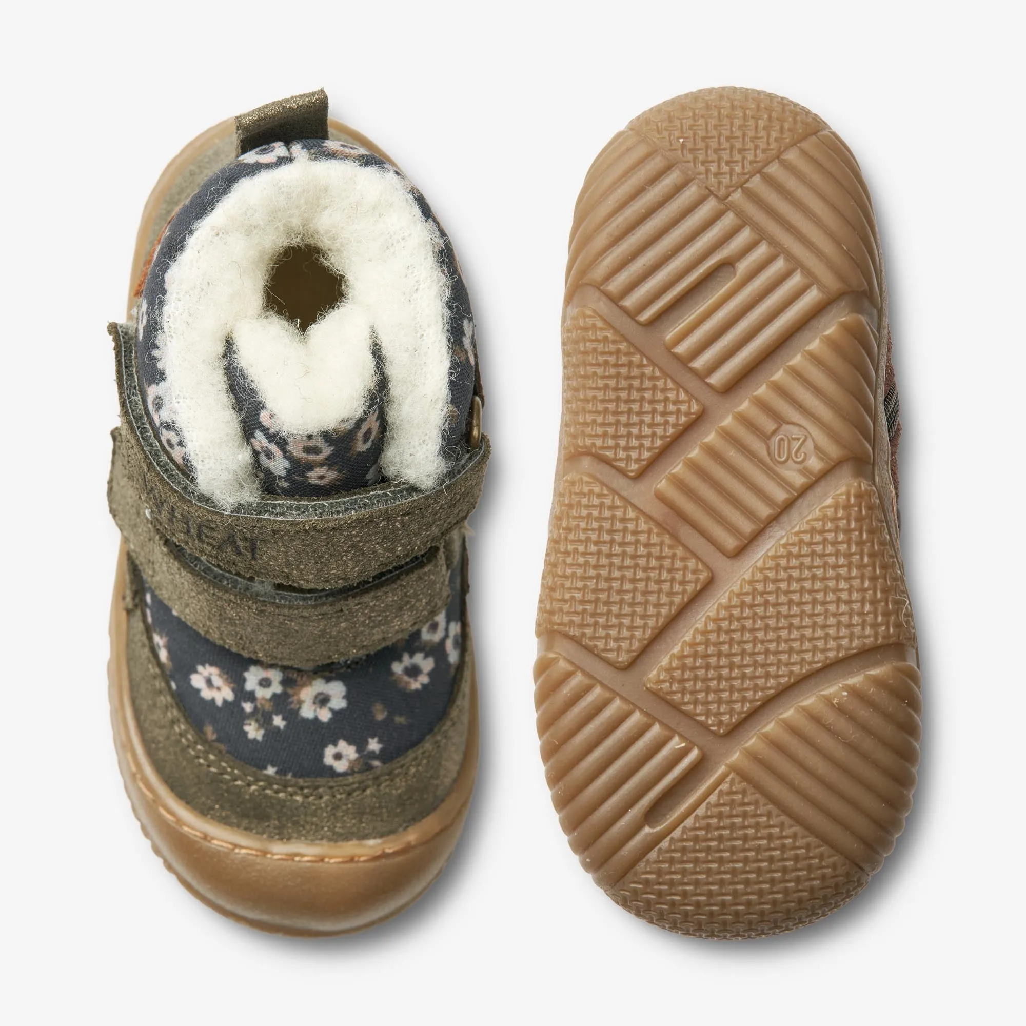 Dowi Pre Walker Velcro Tex | Baby - black flowers Wheat