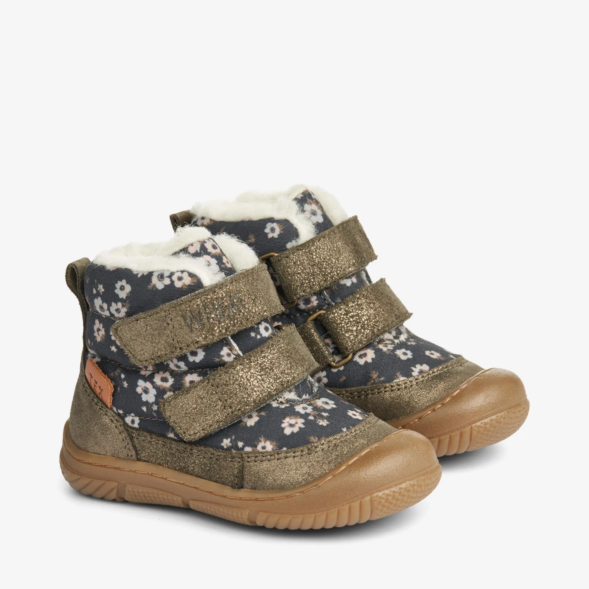 Dowi Pre Walker Velcro Tex | Baby - black flowers Wheat