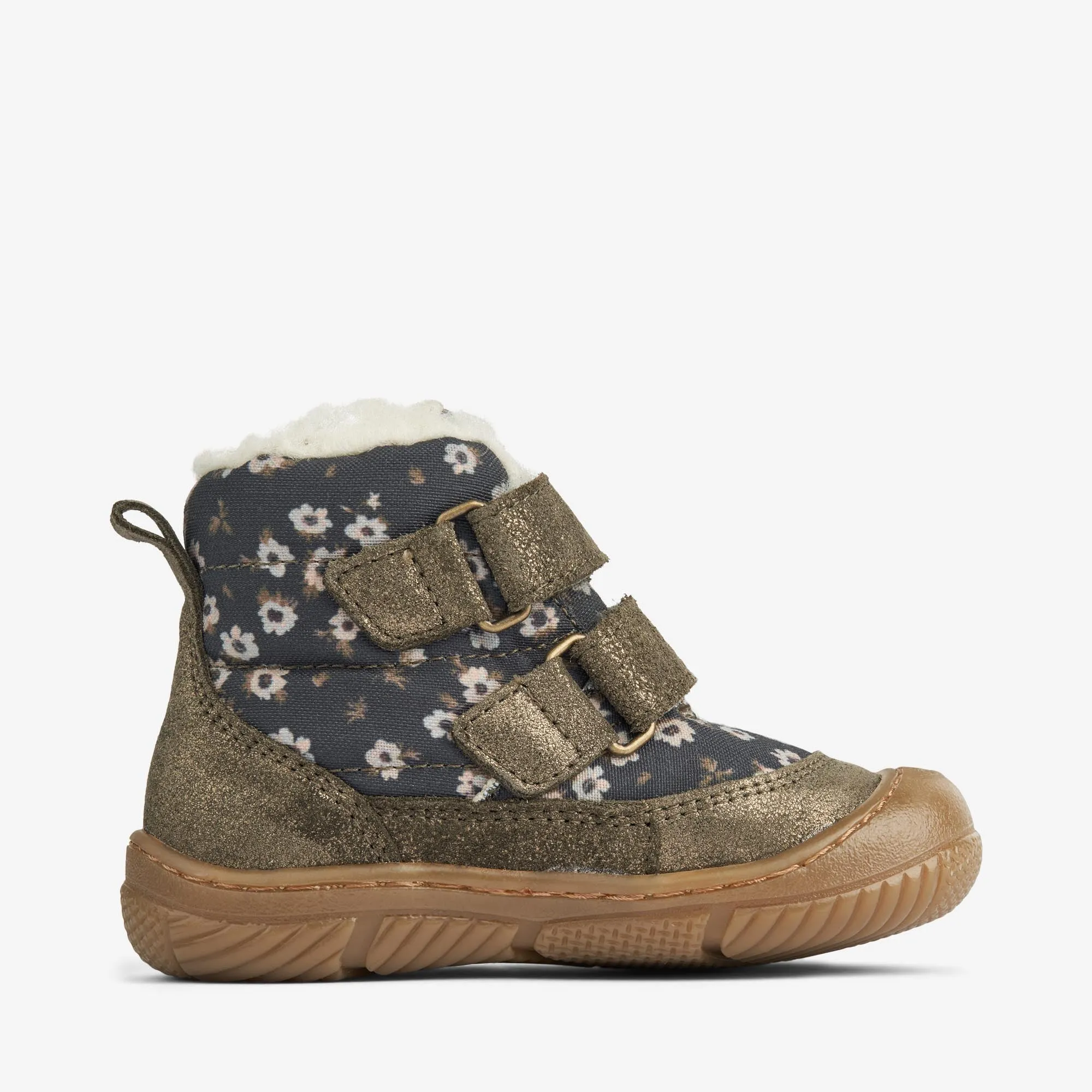 Dowi Pre Walker Velcro Tex | Baby - black flowers Wheat