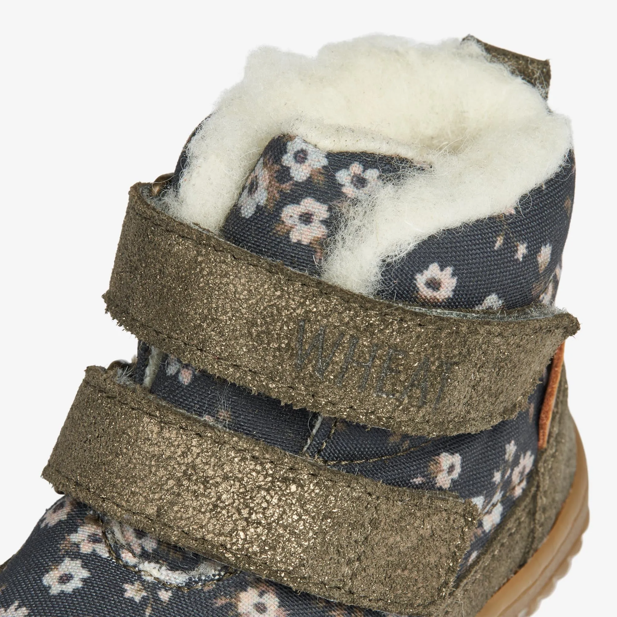 Dowi Pre Walker Velcro Tex | Baby - black flowers Wheat