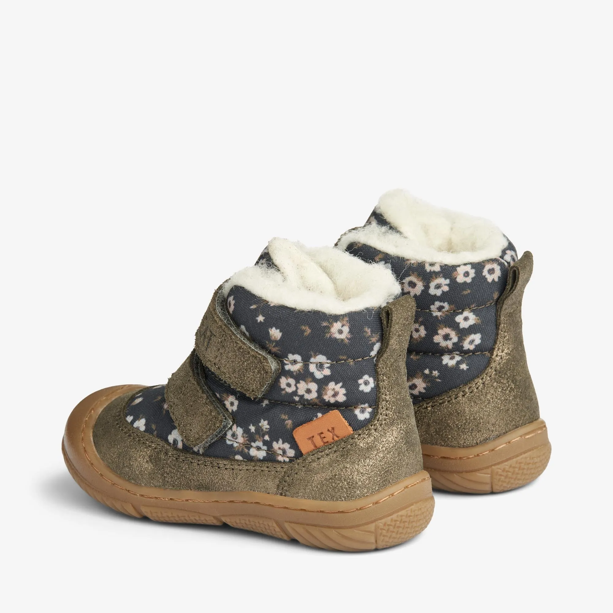 Dowi Pre Walker Velcro Tex | Baby - black flowers Wheat