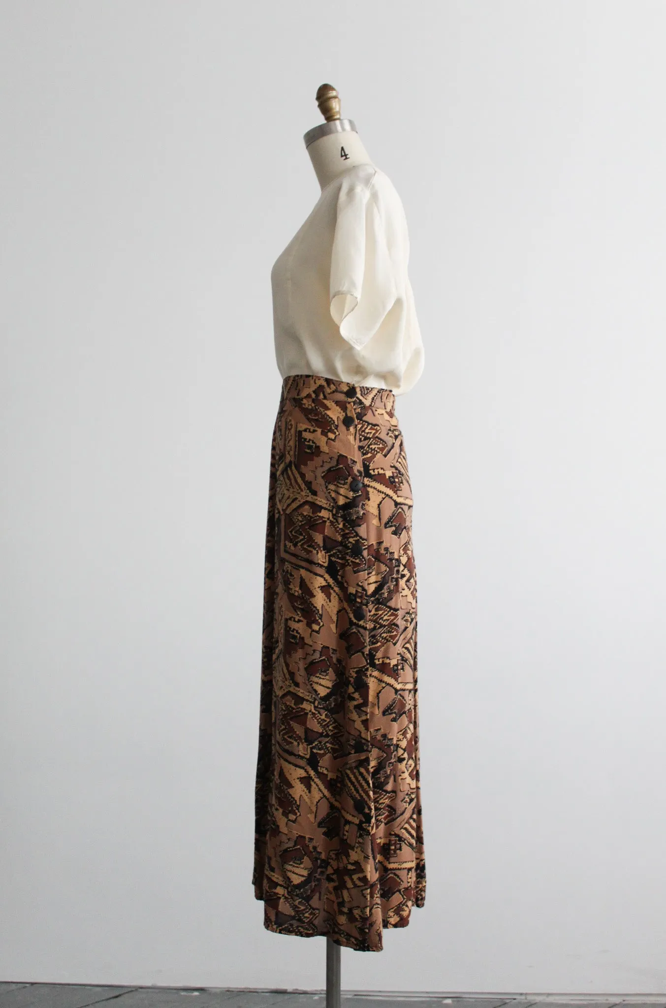 driftwood maxi skirt 1919 Vintage