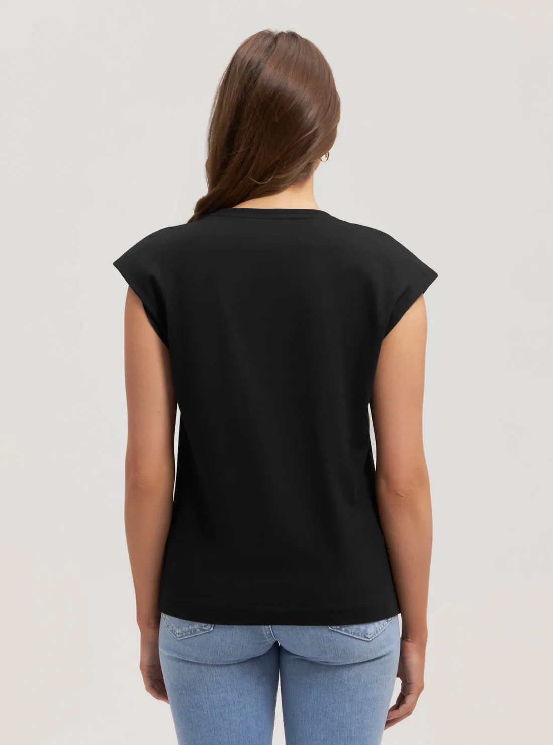 Eco Black Crystal Logo T-Shirt Guess