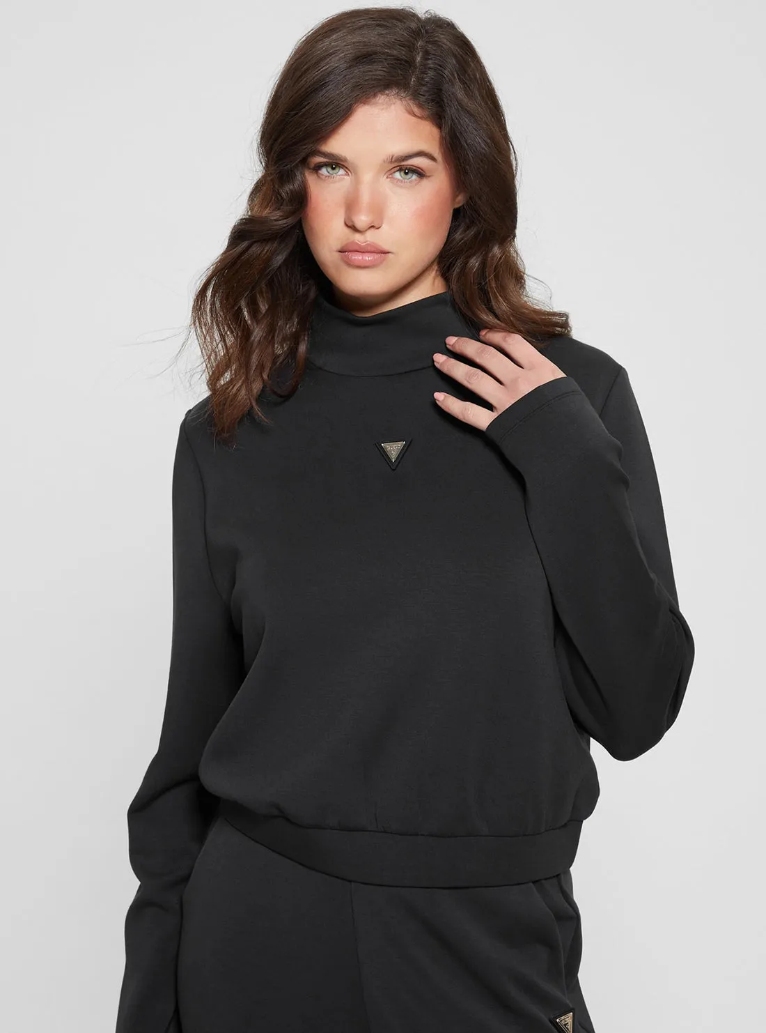 Eco Black Olympe High Neck Jumper Guess