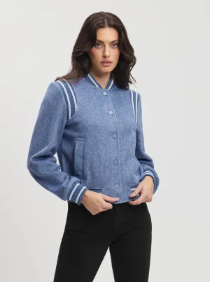 Eco Blue Gloria Logo Bomber Jacket Guess