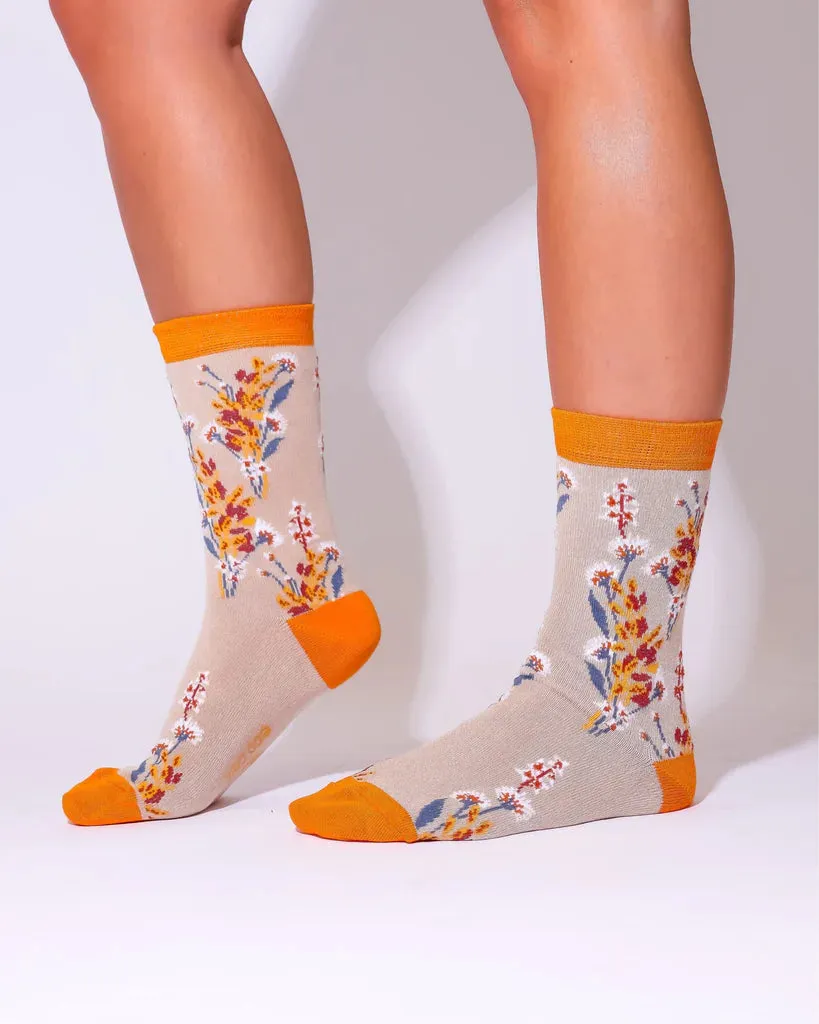 Eco Chic Eco-Friendly Flowers Bamboo Socks