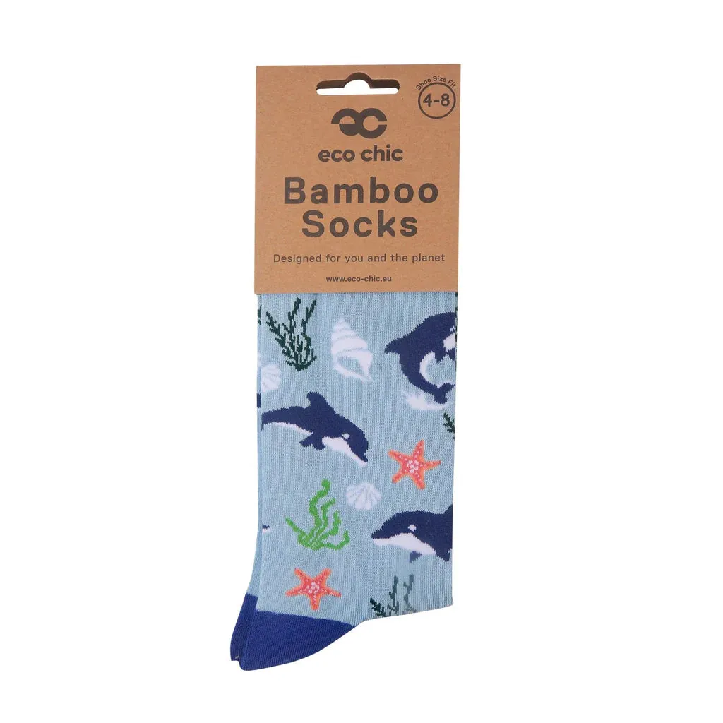 Eco Chic Eco-Friendly Socks Blue Orca
