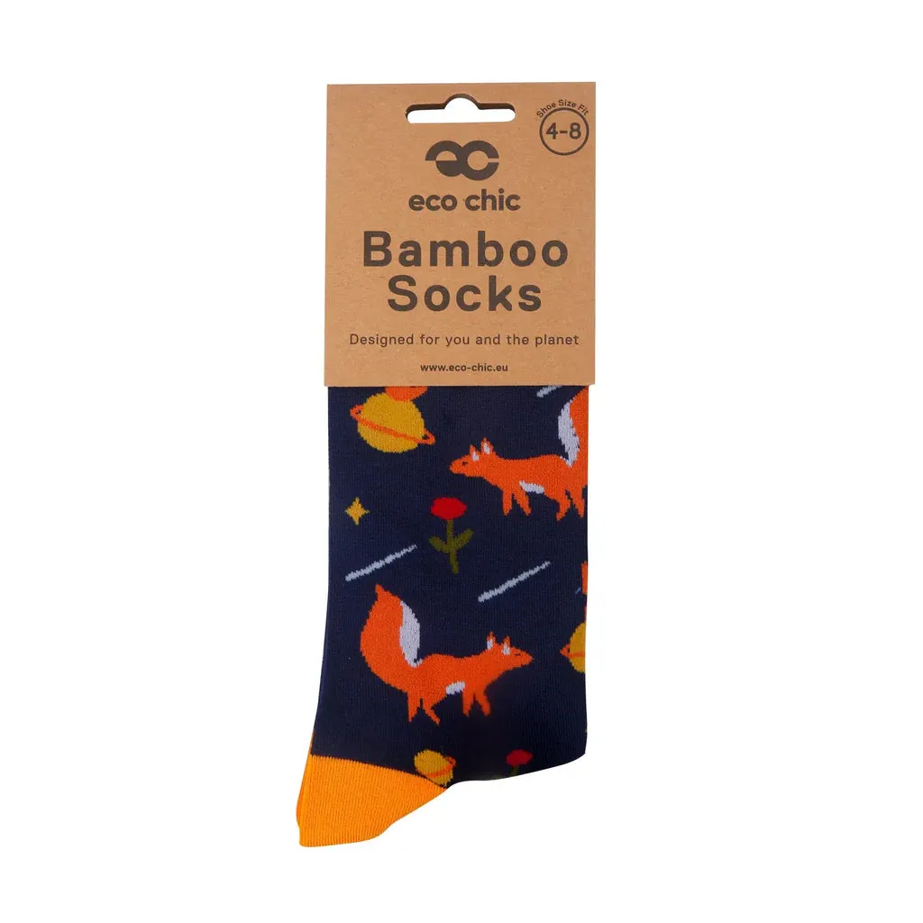 Eco Chic Eco-Friendly Socks Orange Fox