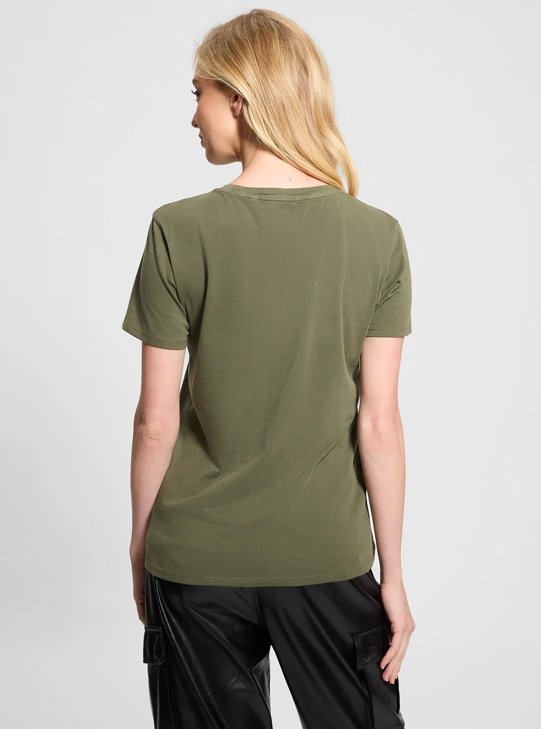 Eco Green Crystal Panther T-Shirt Guess