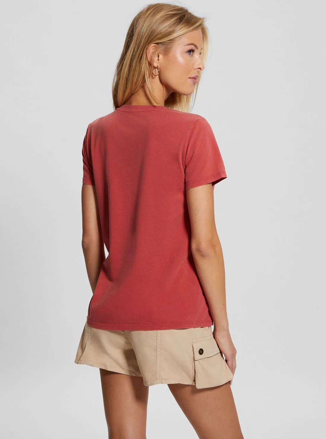 Eco Orange Wild Roses T-Shirt Guess