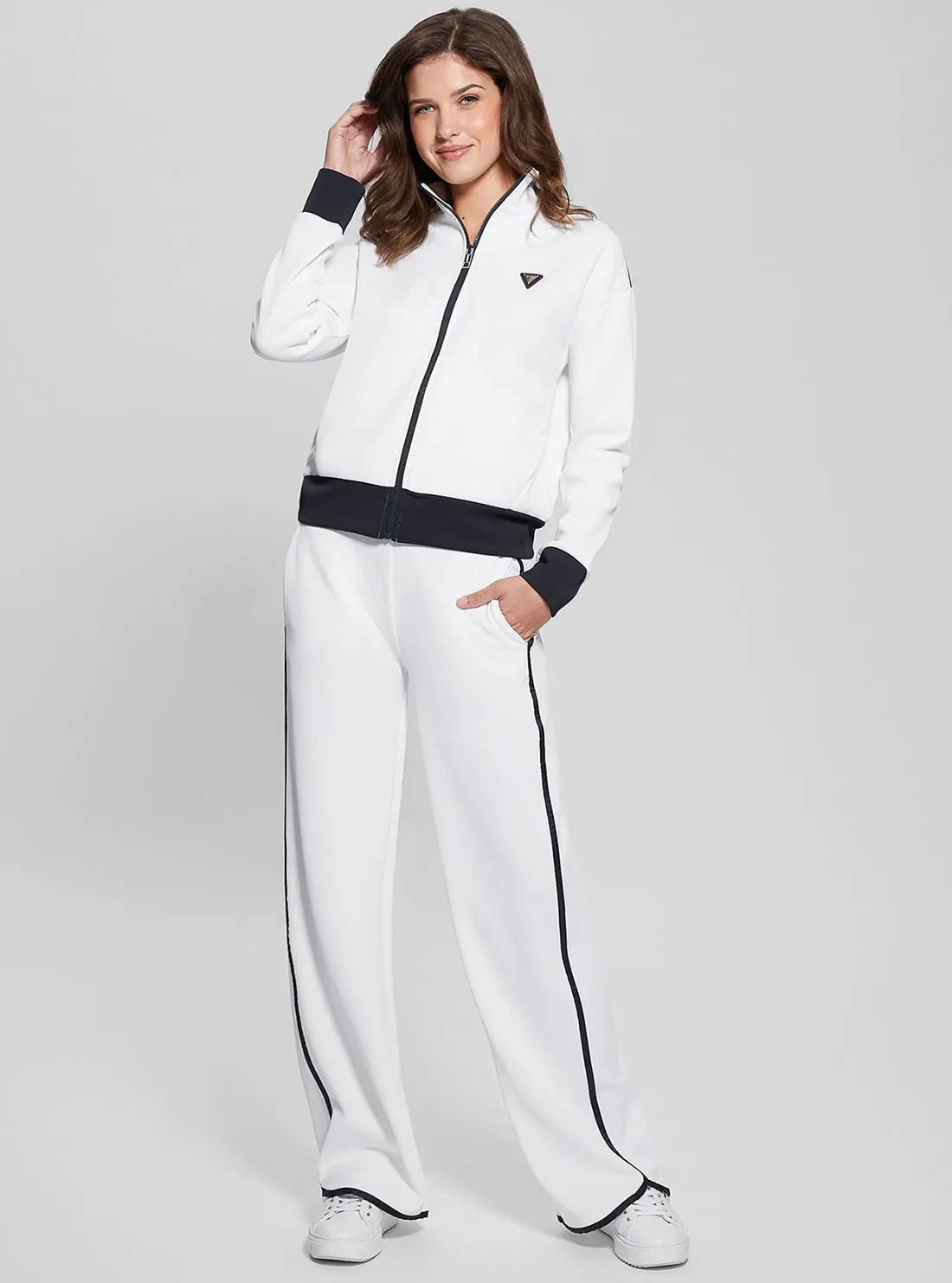 Eco White Mylah Zip Jacket Guess