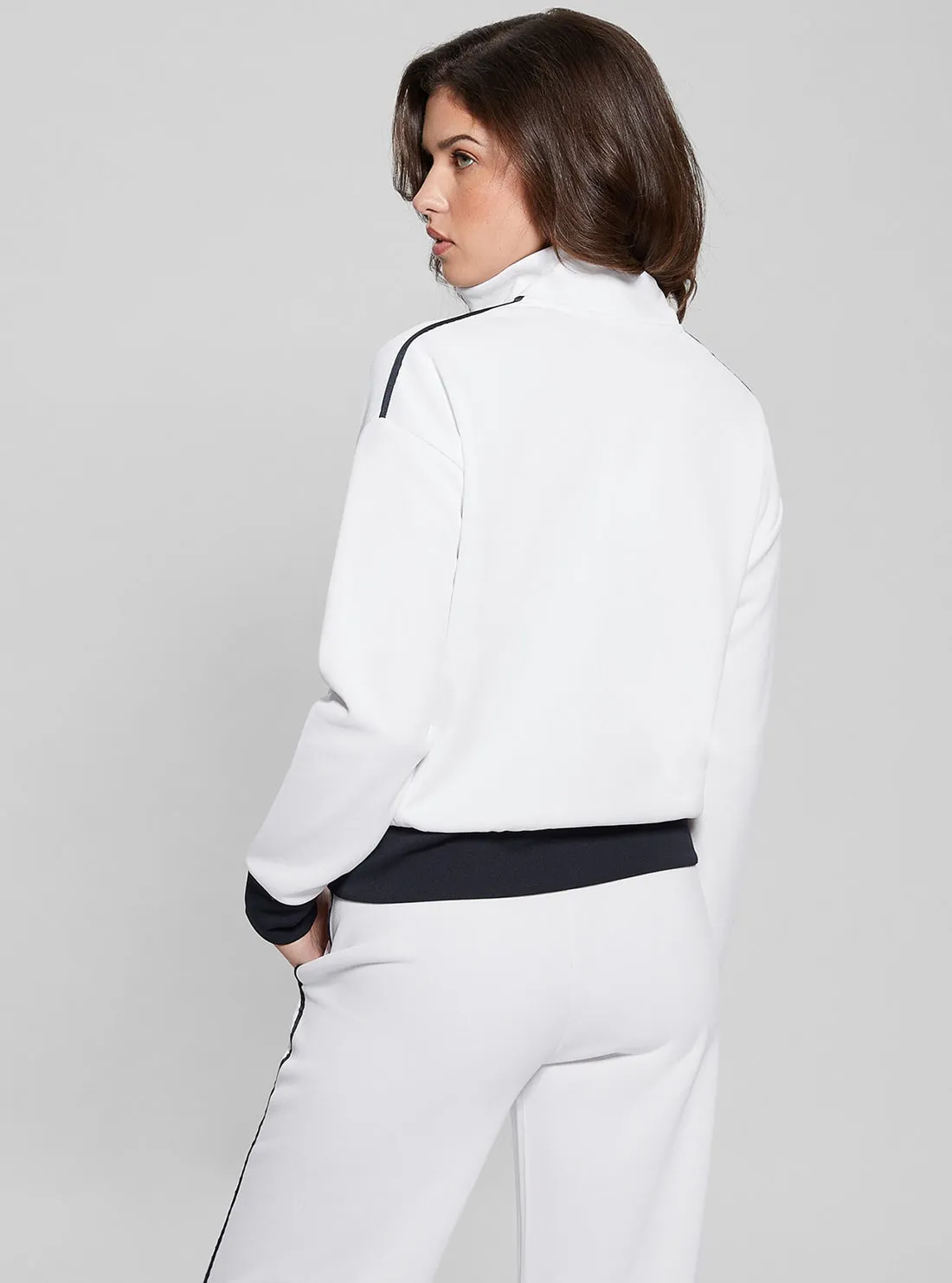Eco White Mylah Zip Jacket Guess