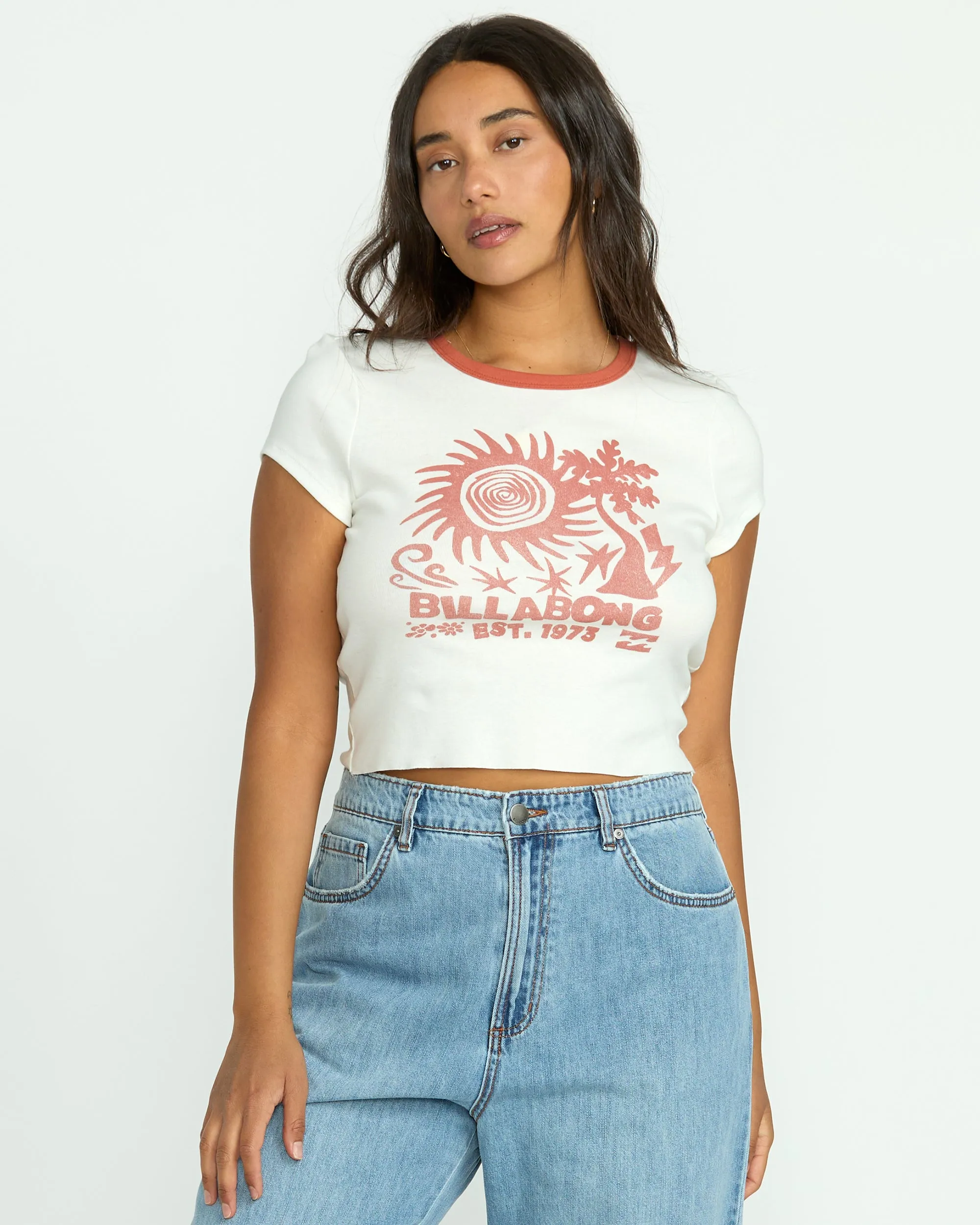 Electric Feeling Tee - Salt Crystal Billabong