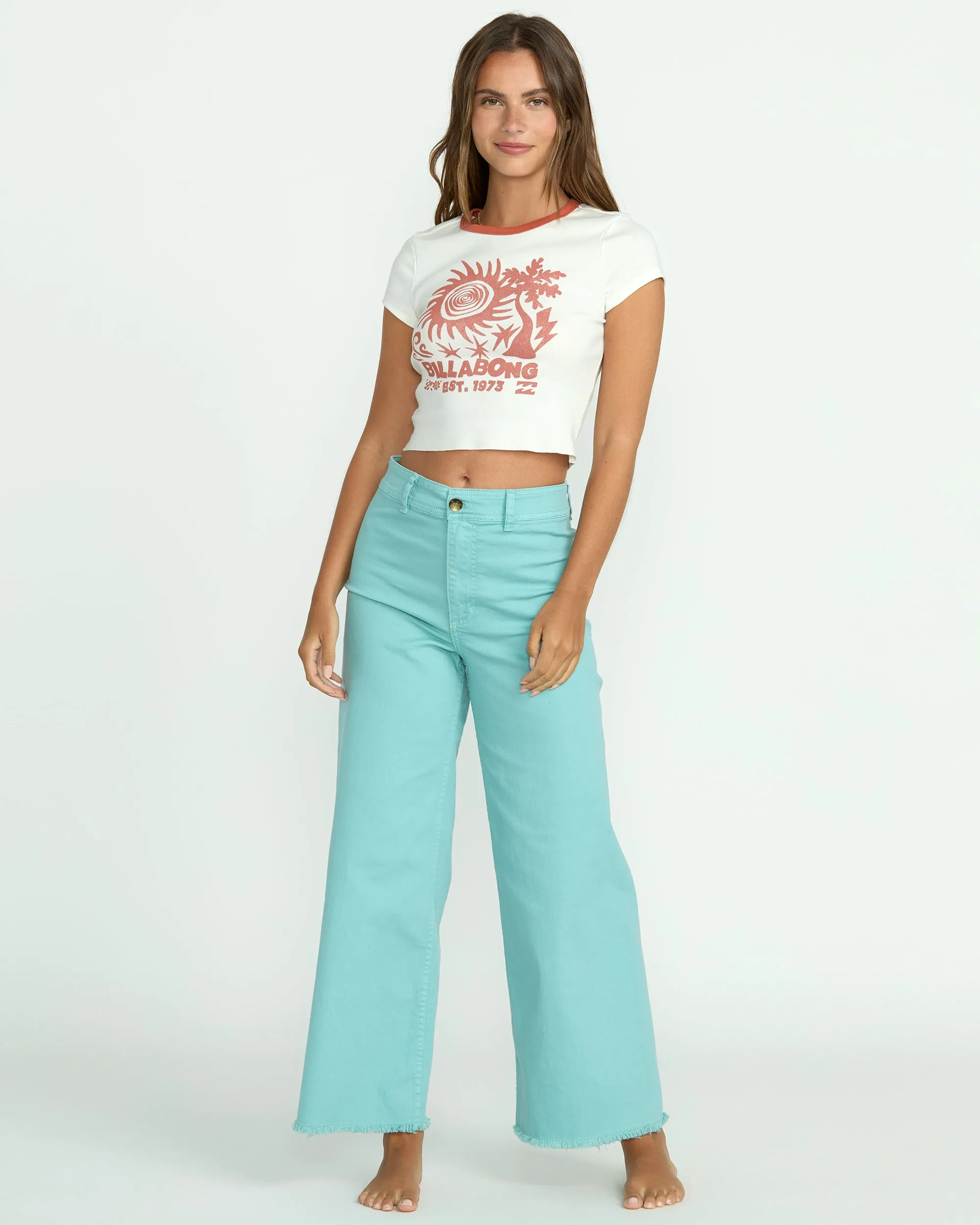 Electric Feeling Tee - Salt Crystal Billabong