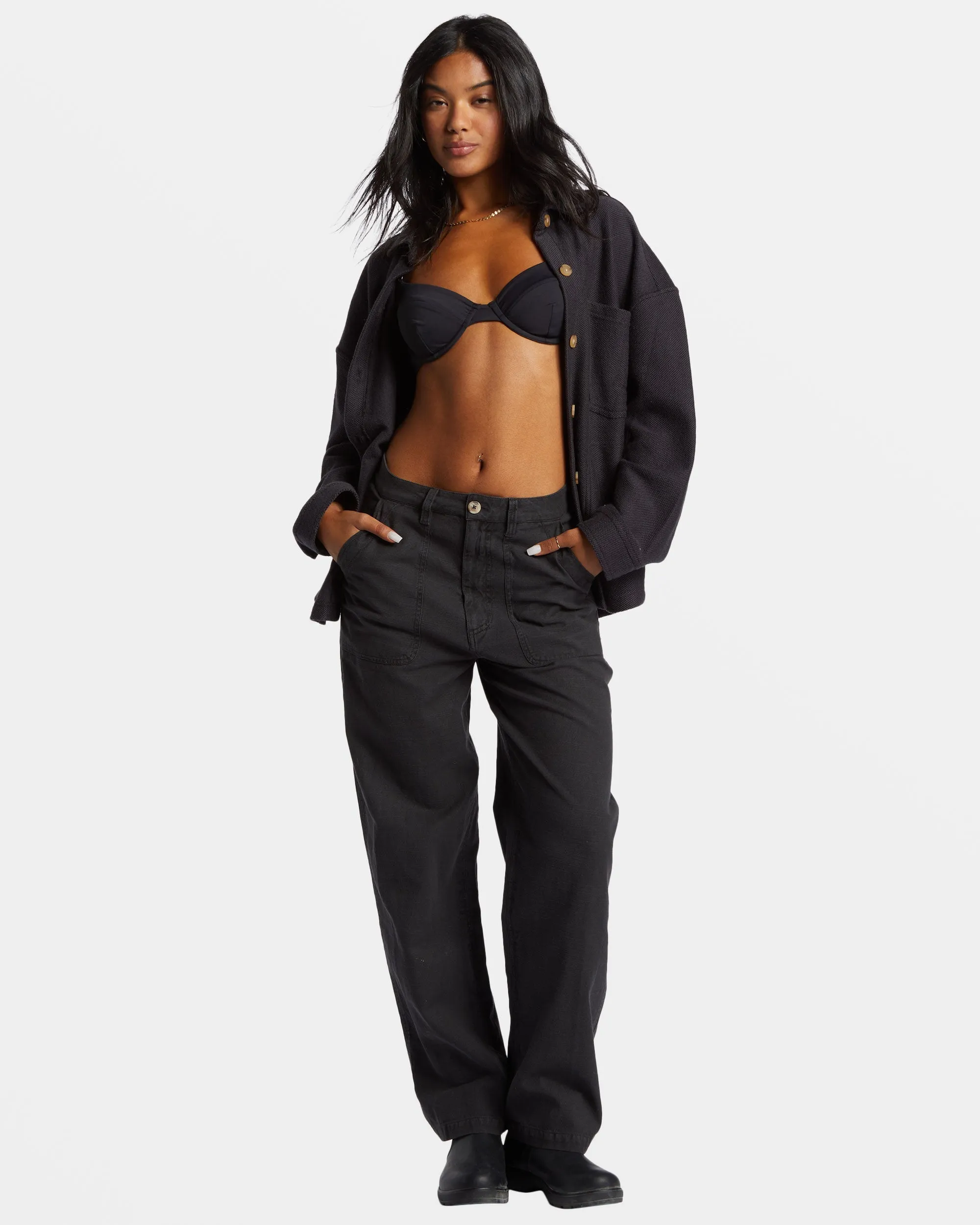 Everytime Oversized Shacket - Black Sands Billabong
