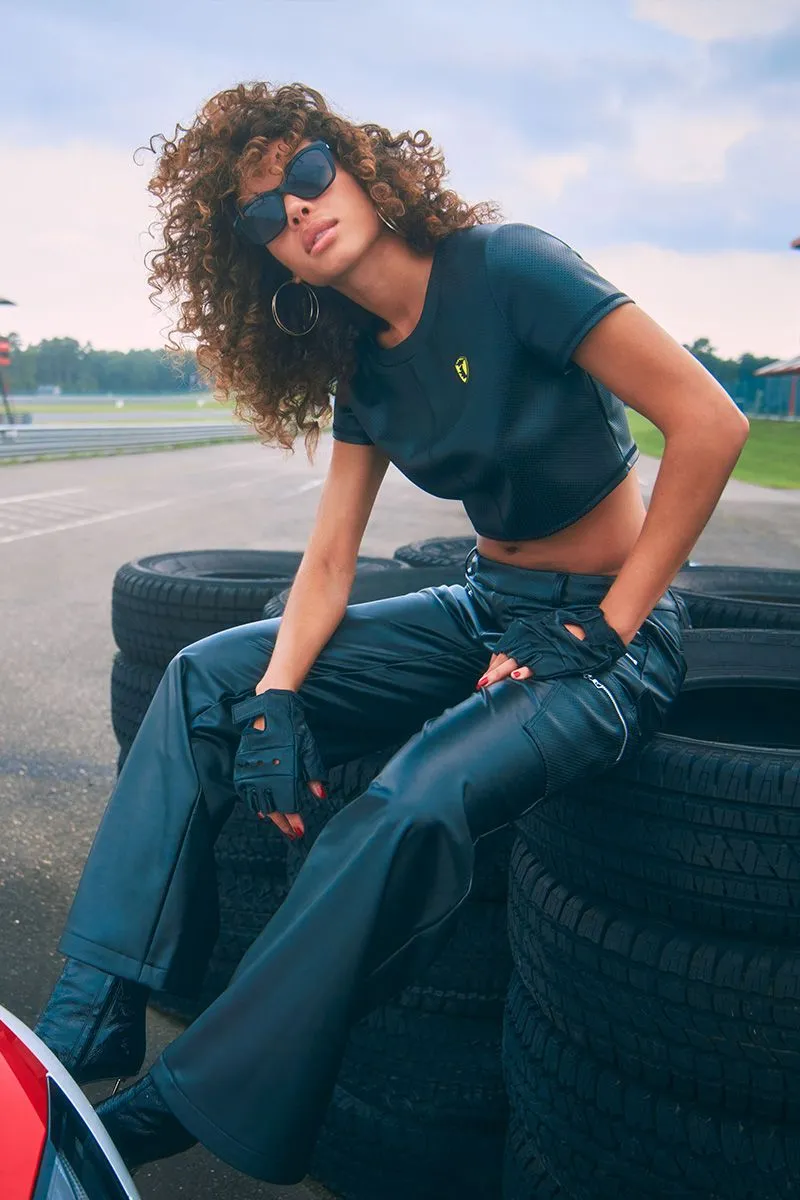 Faux Leather Crop Top by Juicy Couture