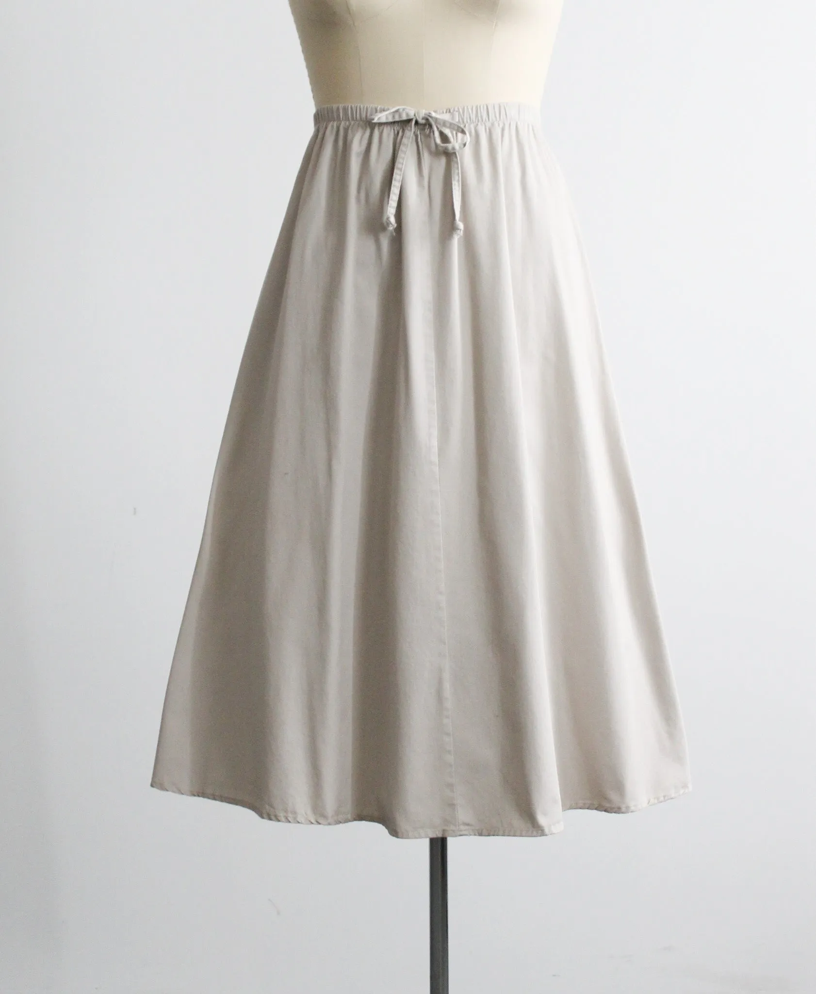 fawn cotton midi skirt