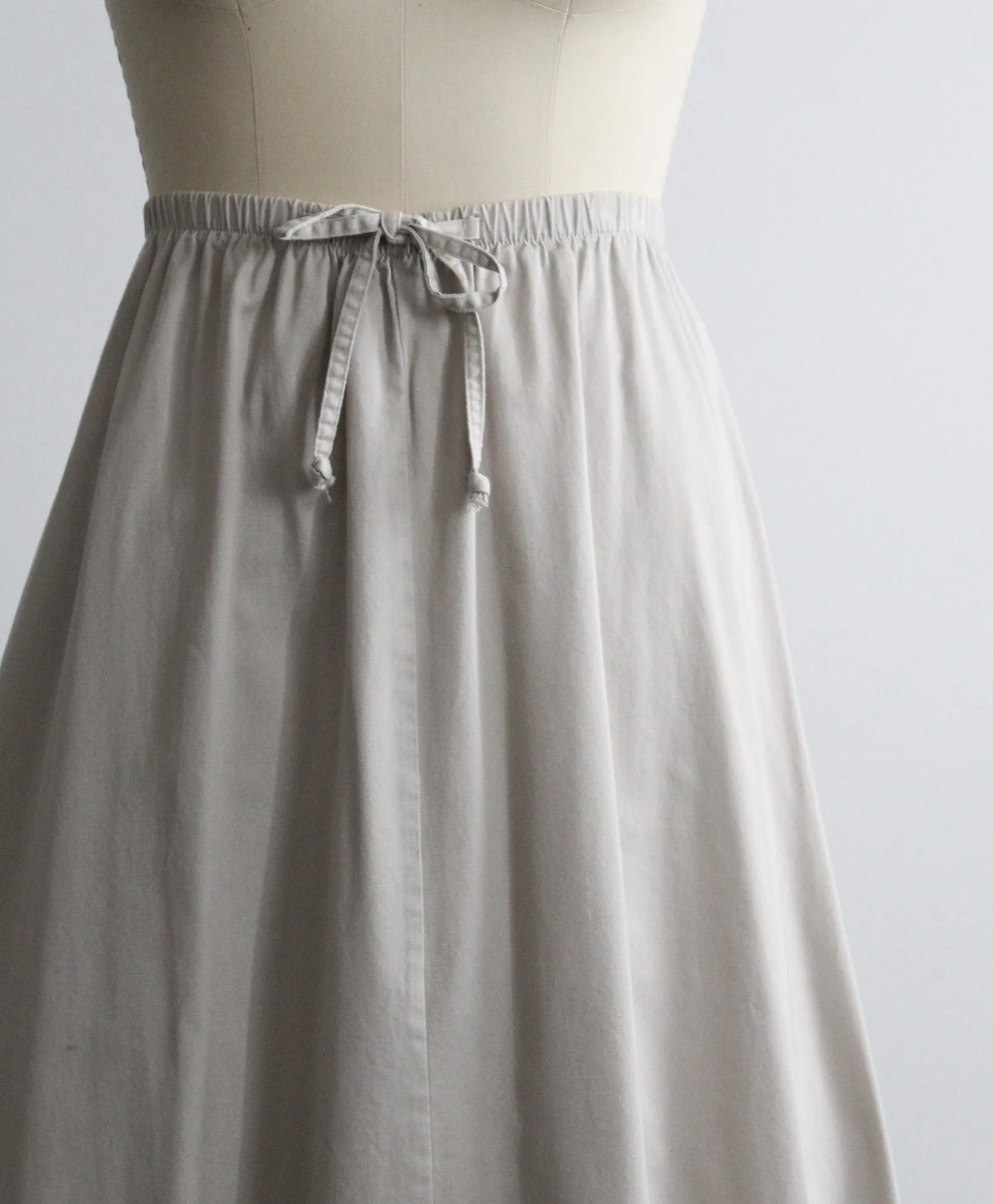 fawn cotton midi skirt
