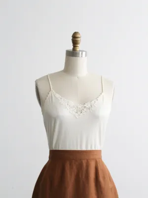 featherveil lace-trimmed tank 1919 Vintage