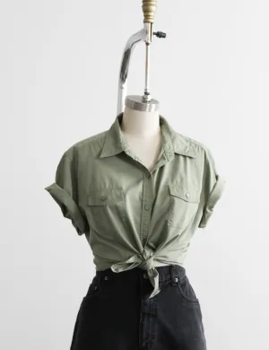 fern button up 1919 Vintage