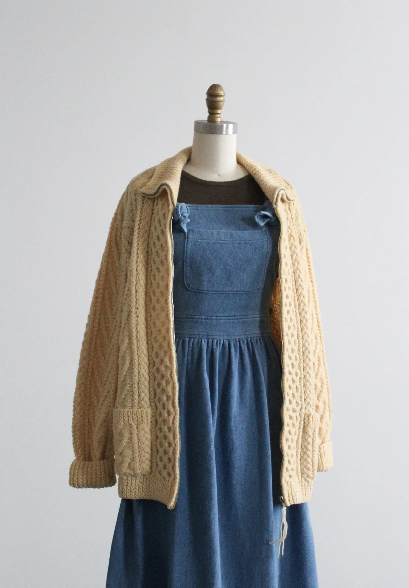 fisherman zip-front sweater 1919 Vintage