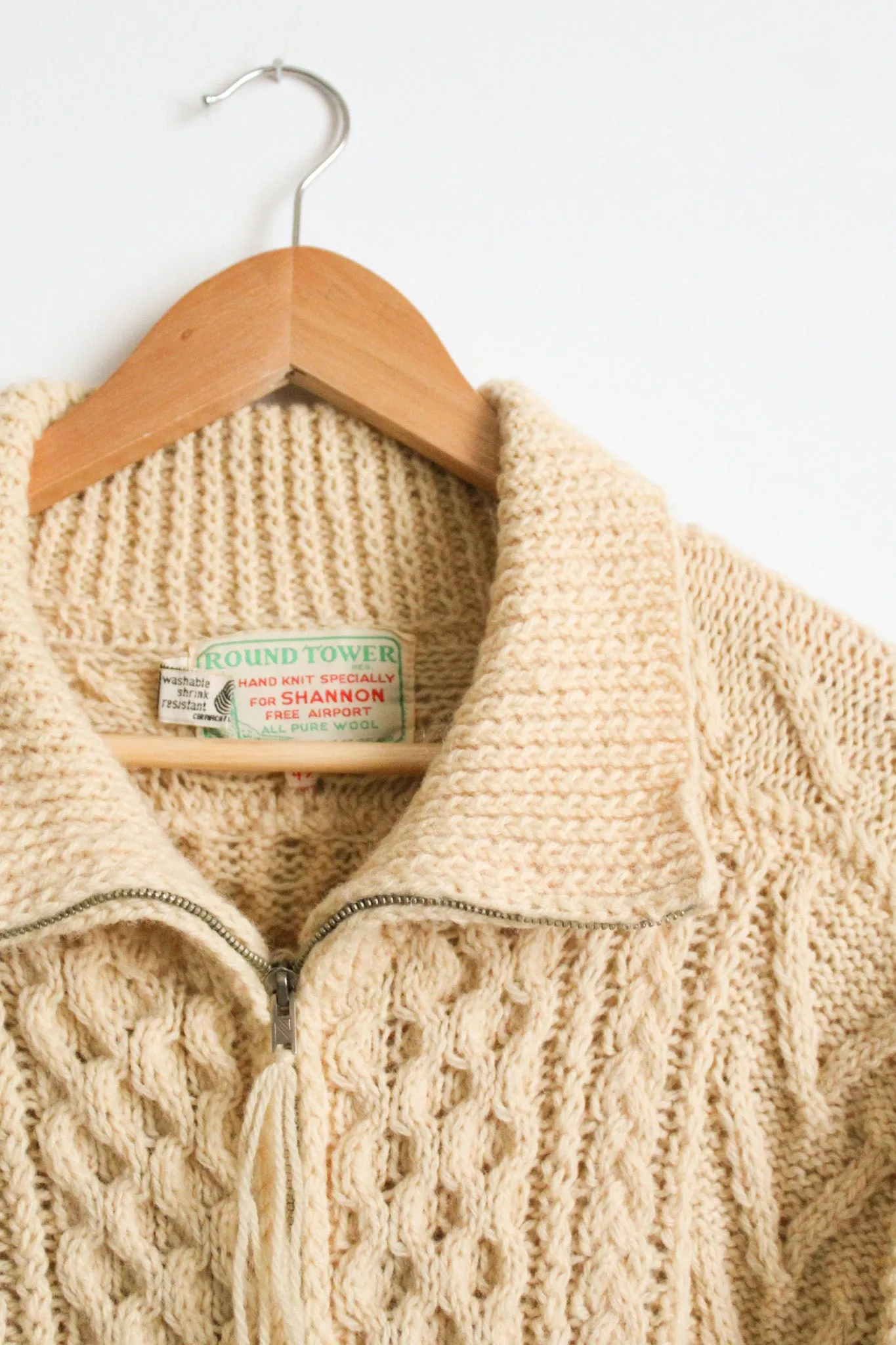 fisherman zip-front sweater 1919 Vintage