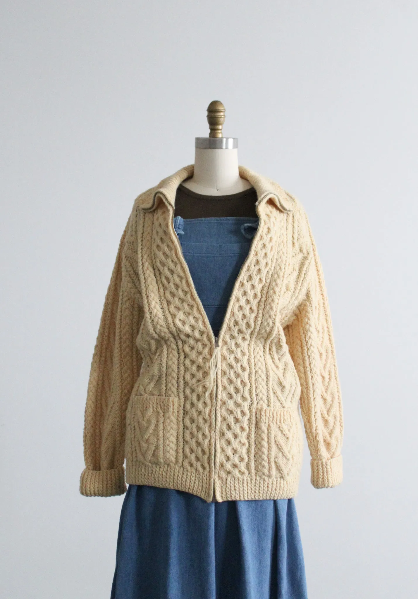 fisherman zip-front sweater 1919 Vintage