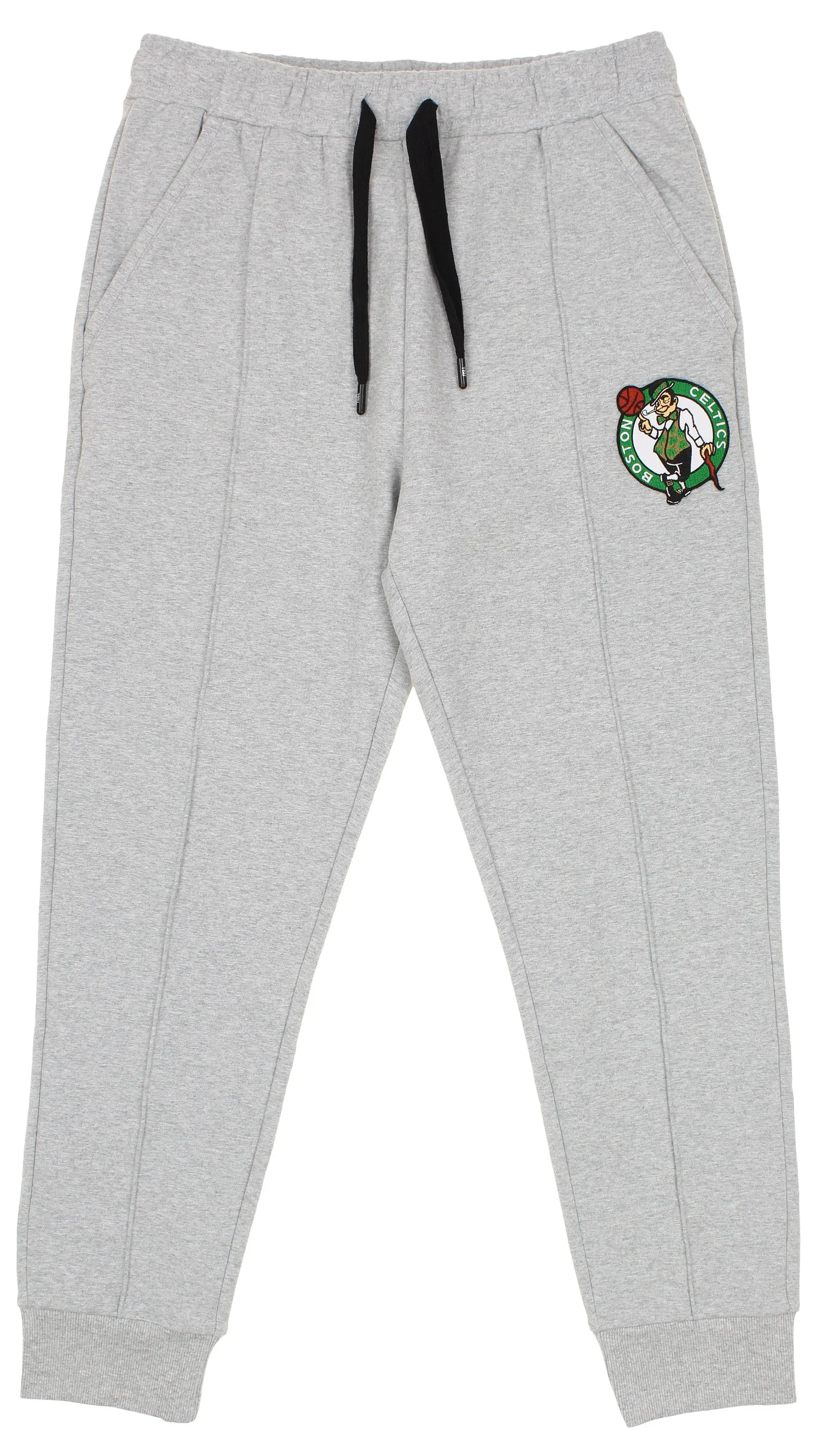 FISLL NBA Men's Boston Celtics Solid Fleece Jogger, Heather Gray