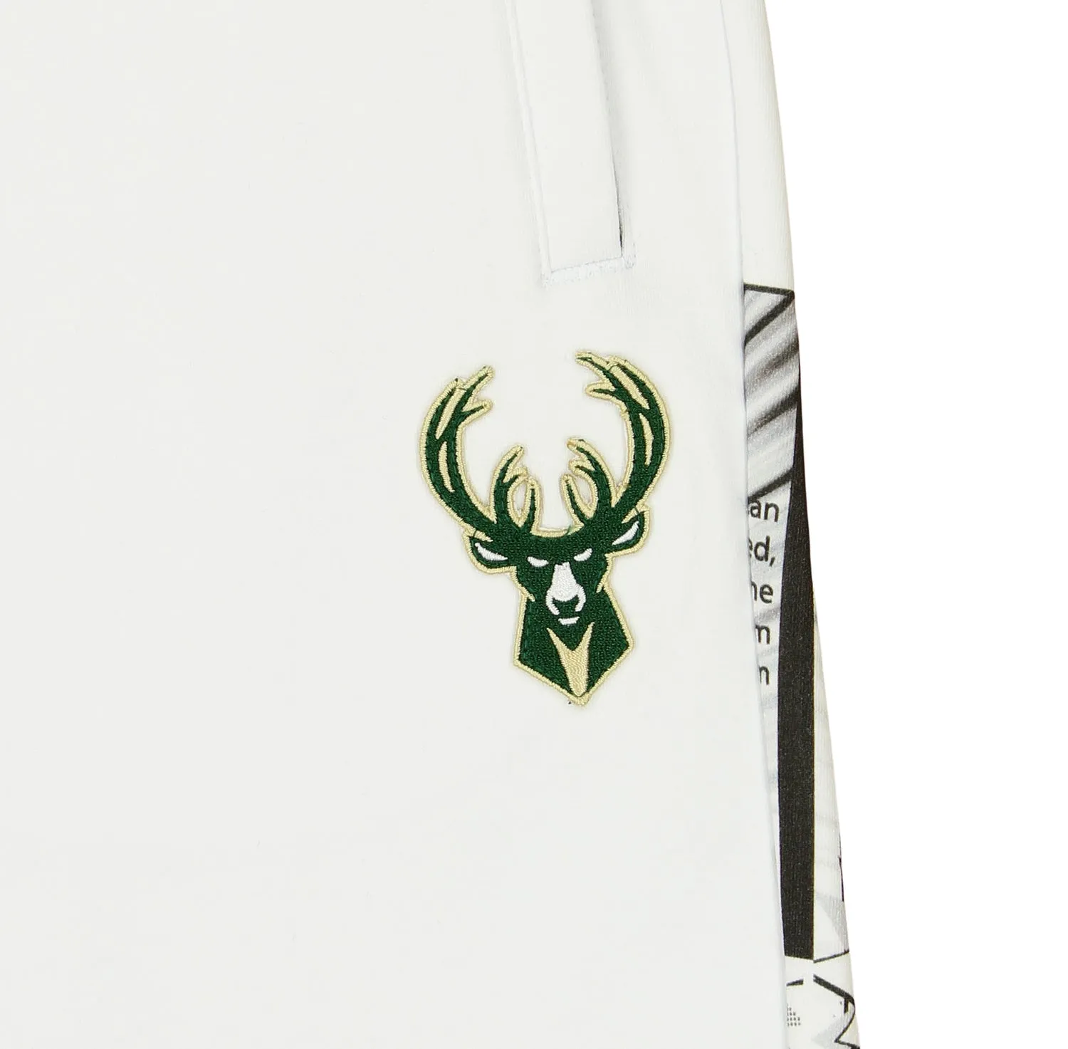 FISLL NBA Men's Milwaukee Bucks Comic Book Jogger, White