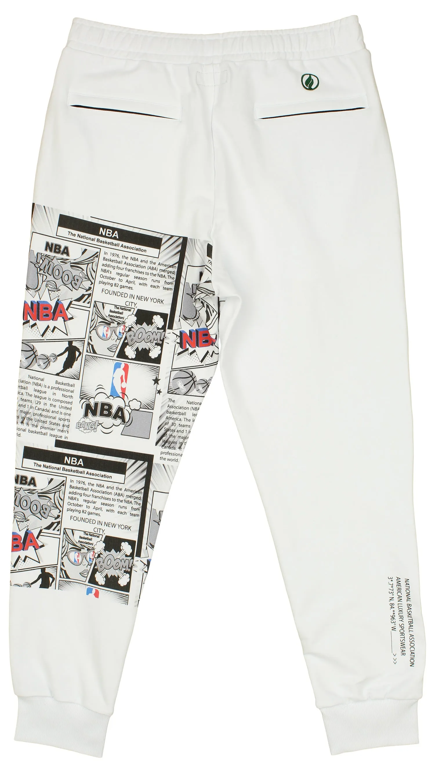 FISLL NBA Men's Milwaukee Bucks Comic Book Jogger, White