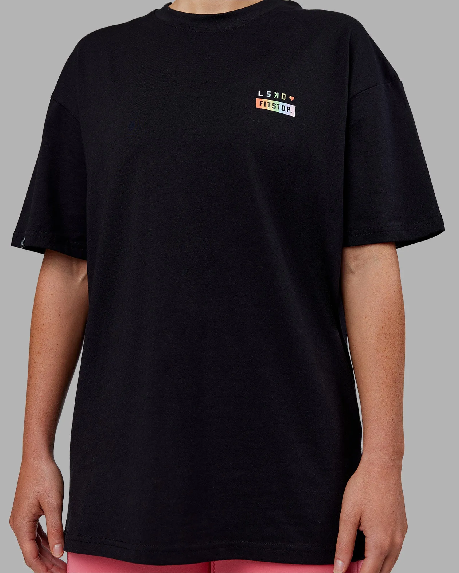 Fitstop Unstoppable Together FLXCotton Oversize Tee - Black