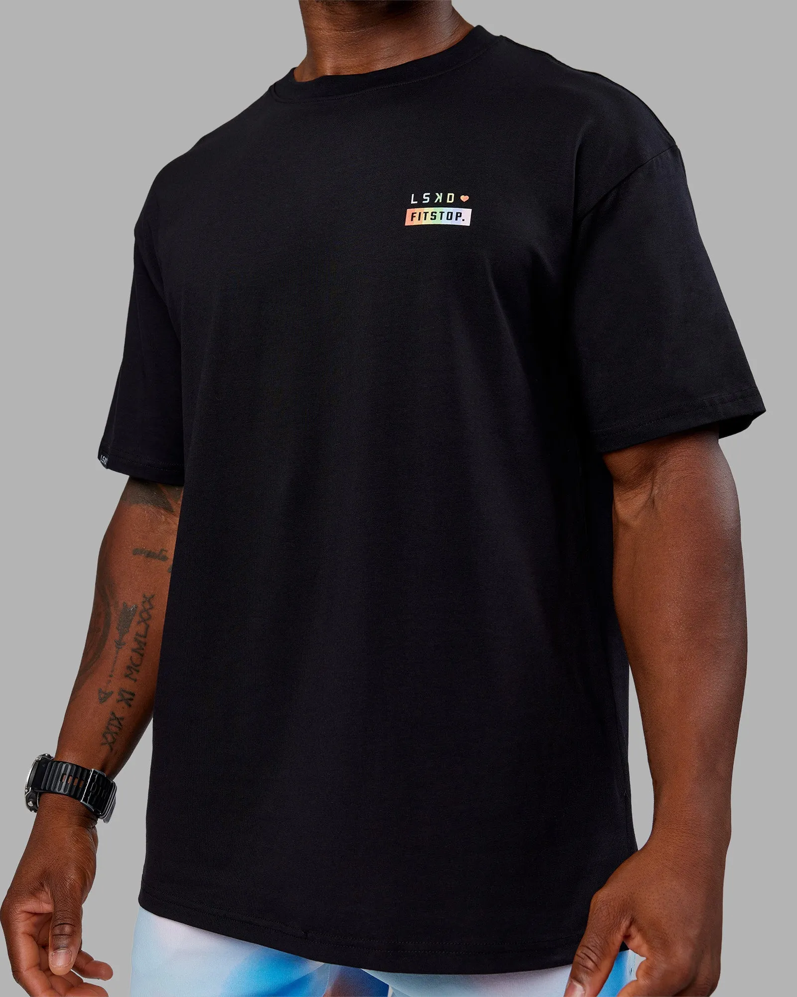 Fitstop Unstoppable Together FLXCotton Oversize Tee - Black