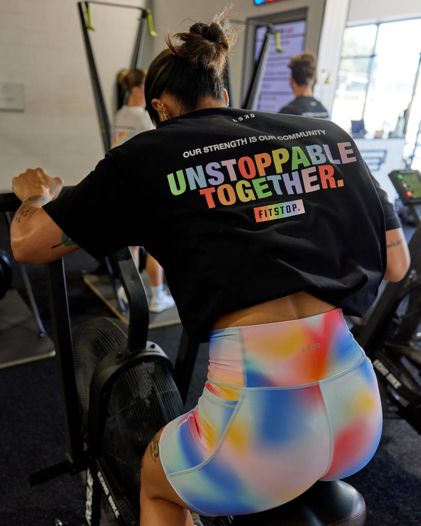 Fitstop Unstoppable Together FLXCotton Oversize Tee - Black