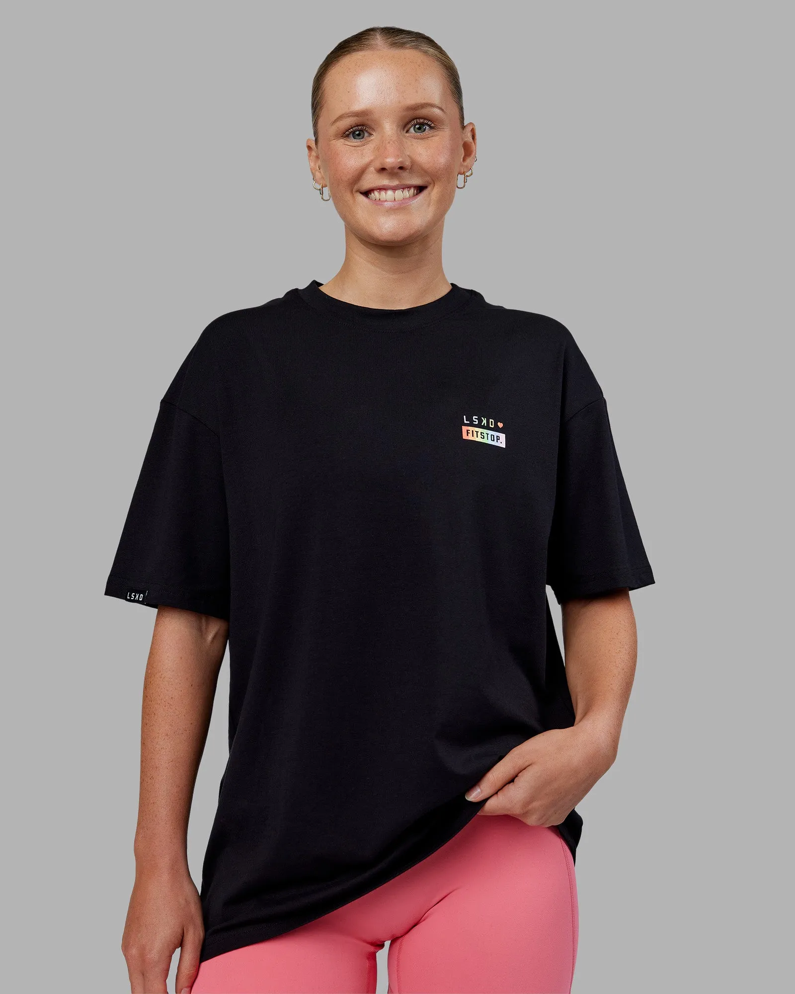 Fitstop Unstoppable Together FLXCotton Oversize Tee - Black