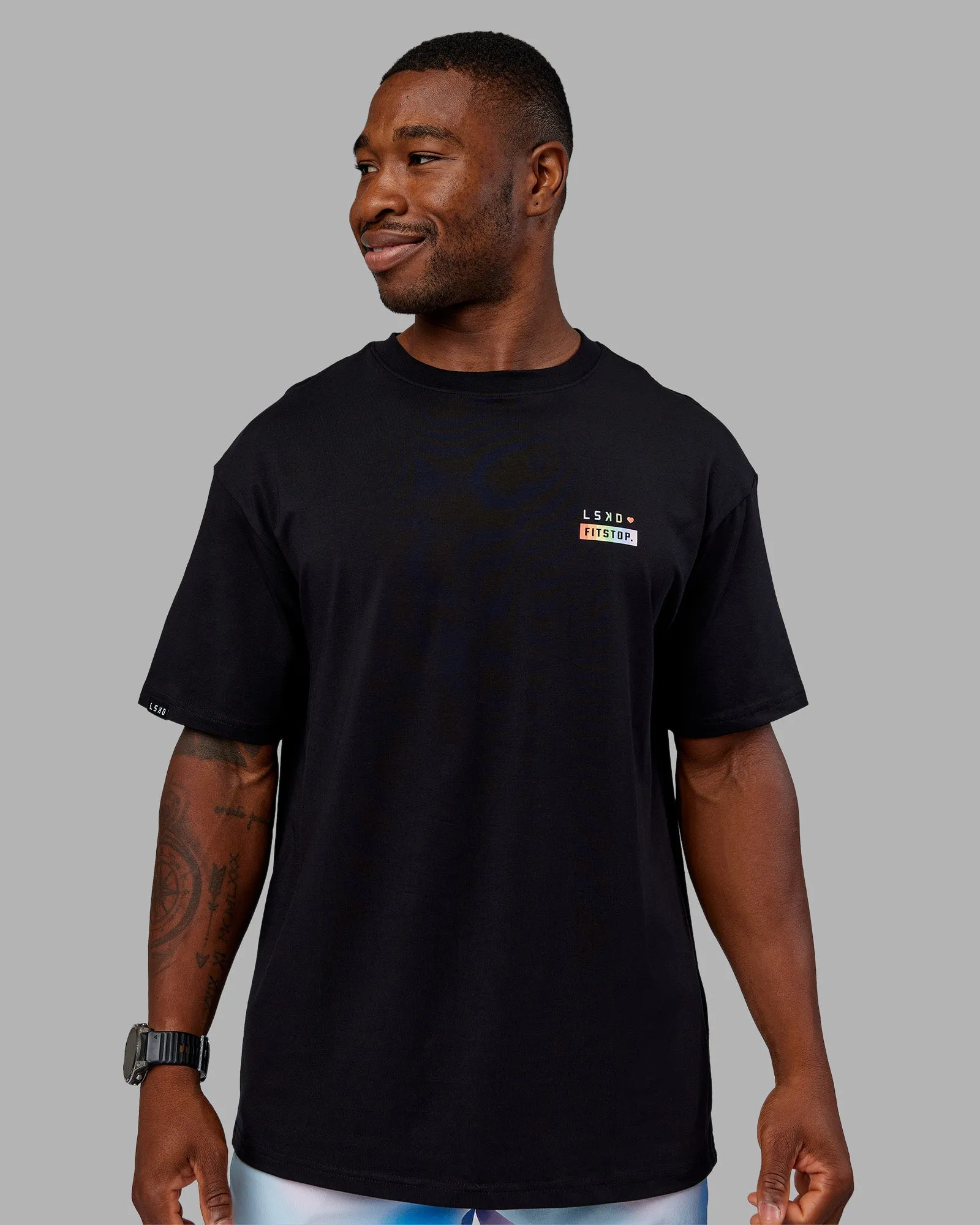 Fitstop Unstoppable Together FLXCotton Oversize Tee - Black
