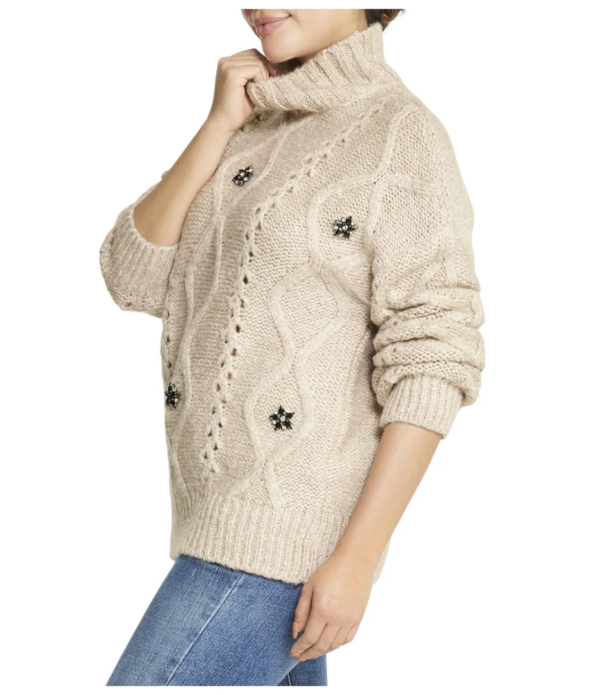 Floral Embellished Sweater
