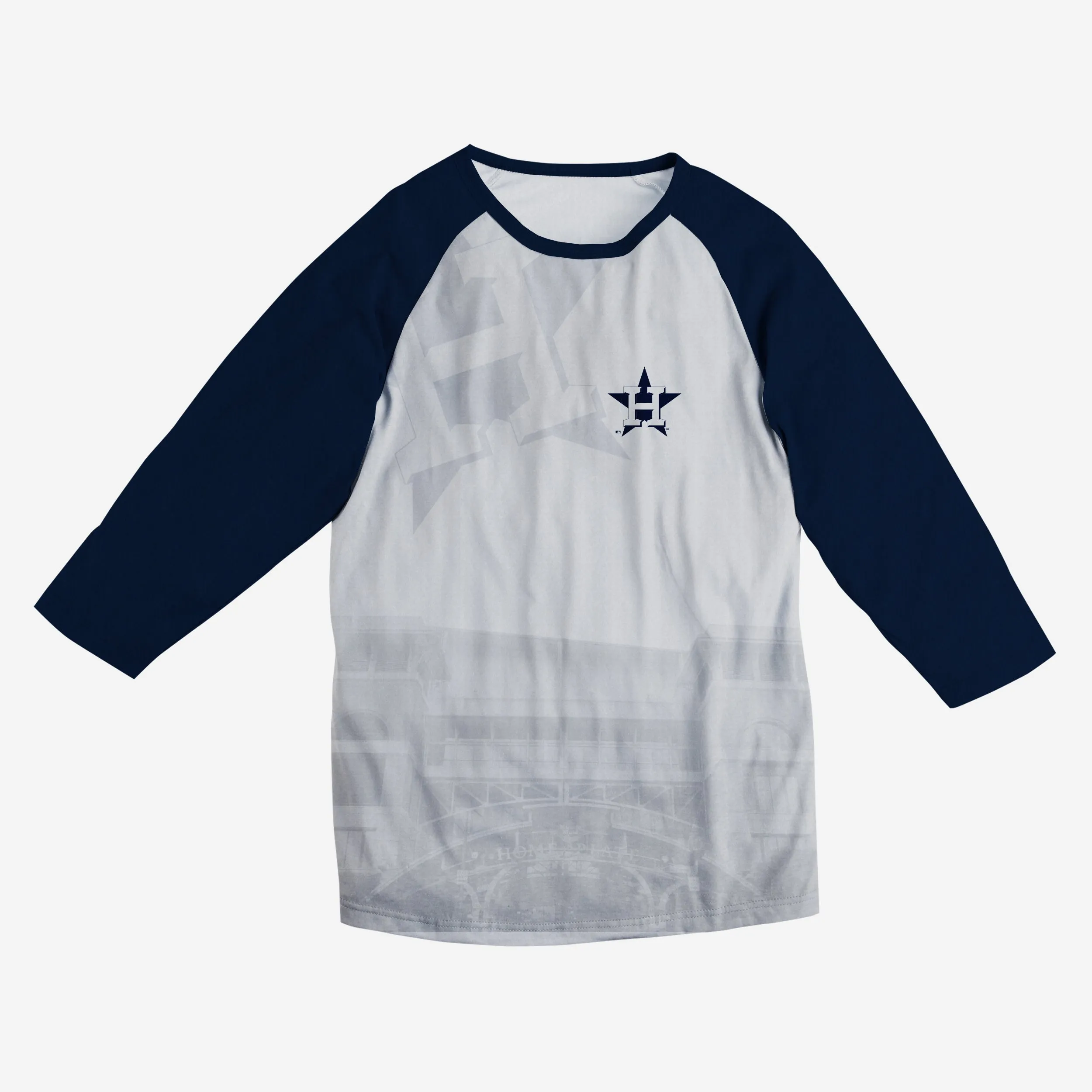 FOCO MLB Houston Astros Men's Raglan Baseball Tee, White