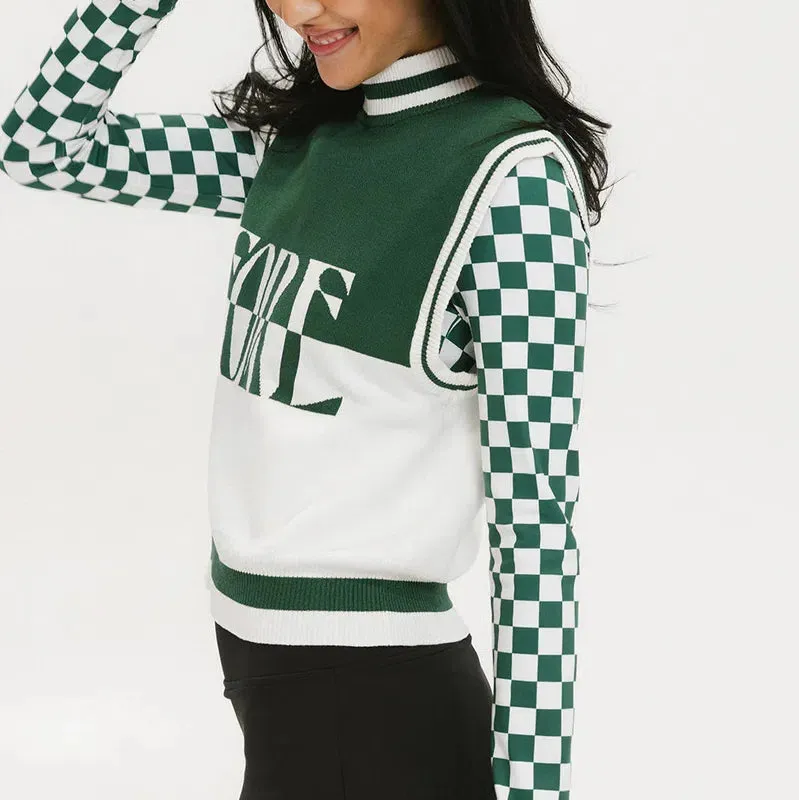 Fore All Fore S/L Sweater - Green/White