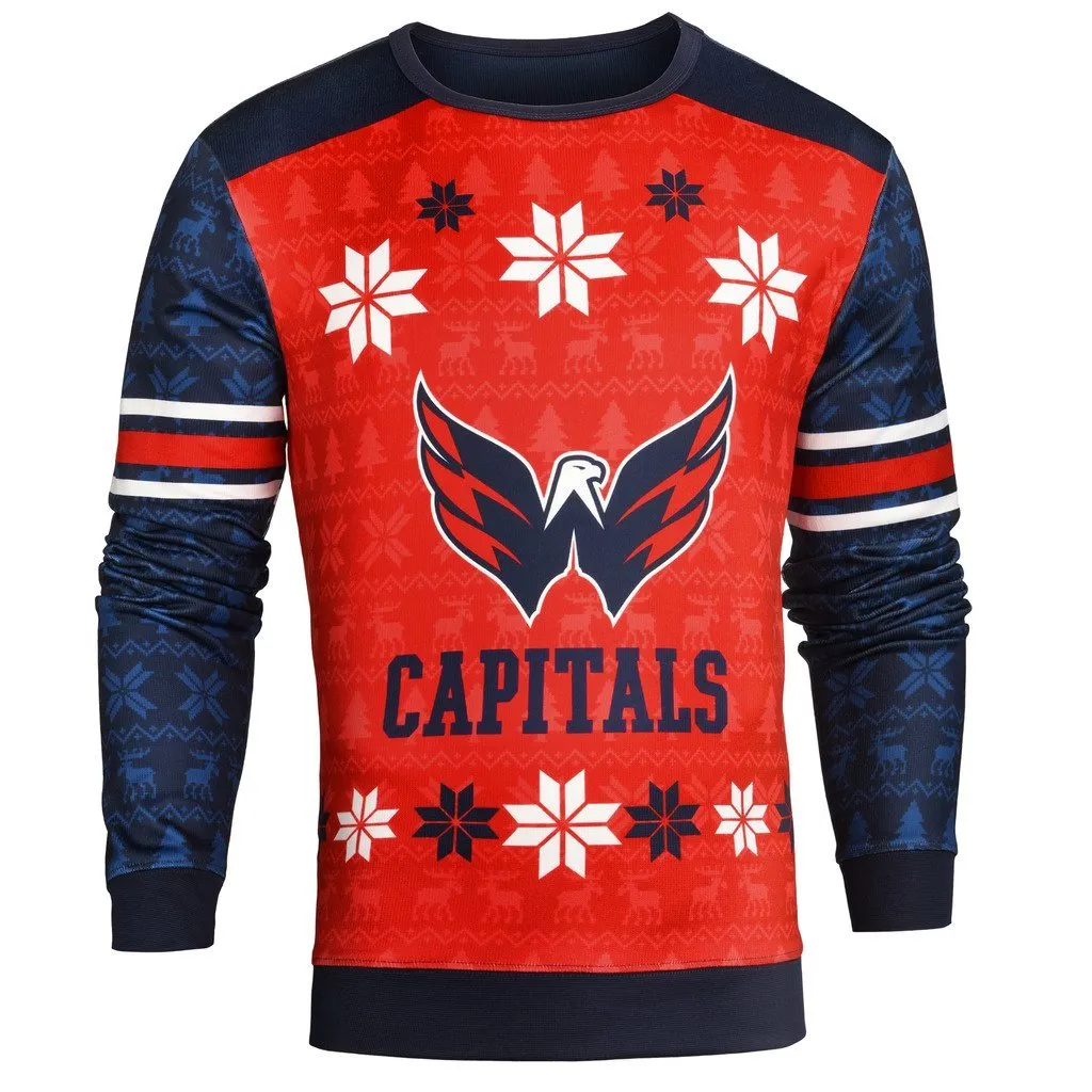 Forever Collectibles NHL Men's Washington Capitals Printed Ugly Sweater