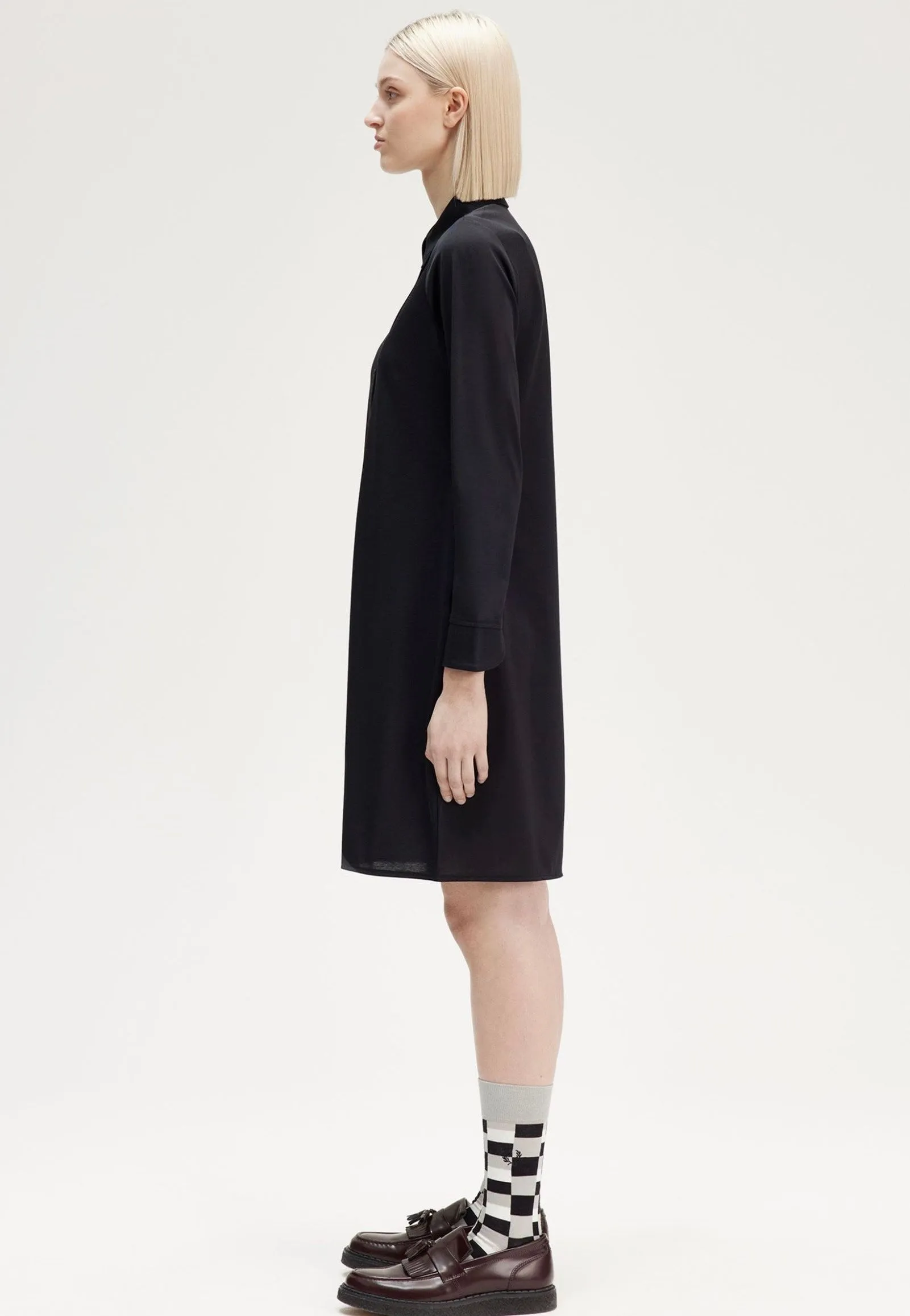 Fred Perry - Button Through Black - Dress