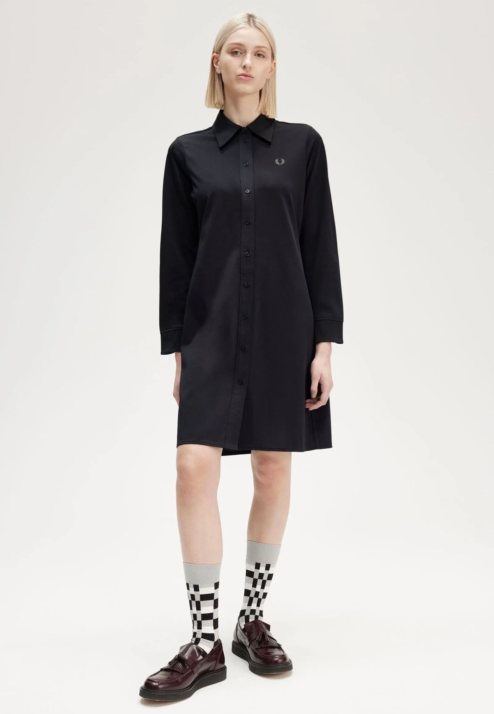 Fred Perry - Button Through Black - Dress