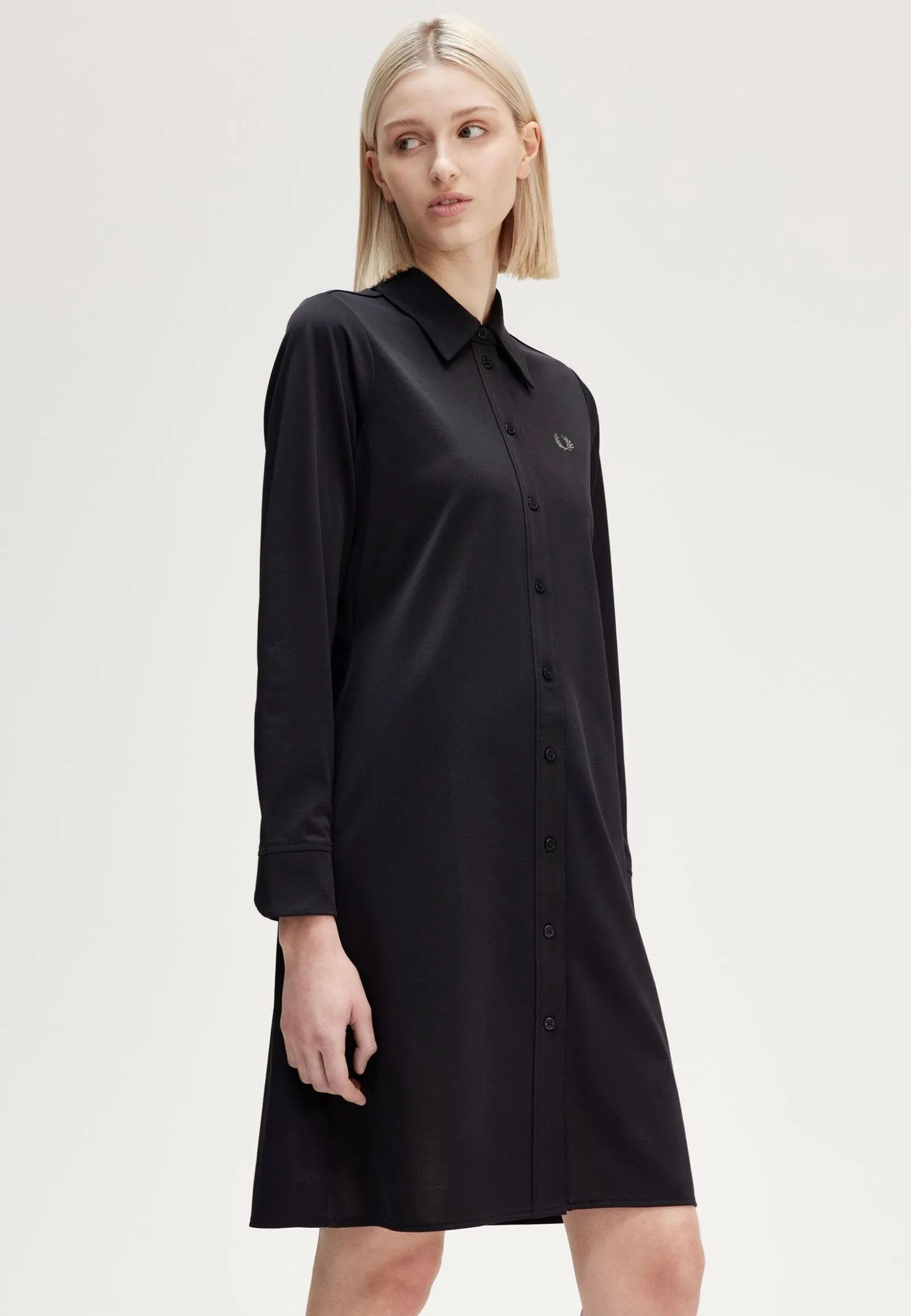 Fred Perry - Button Through Black - Dress
