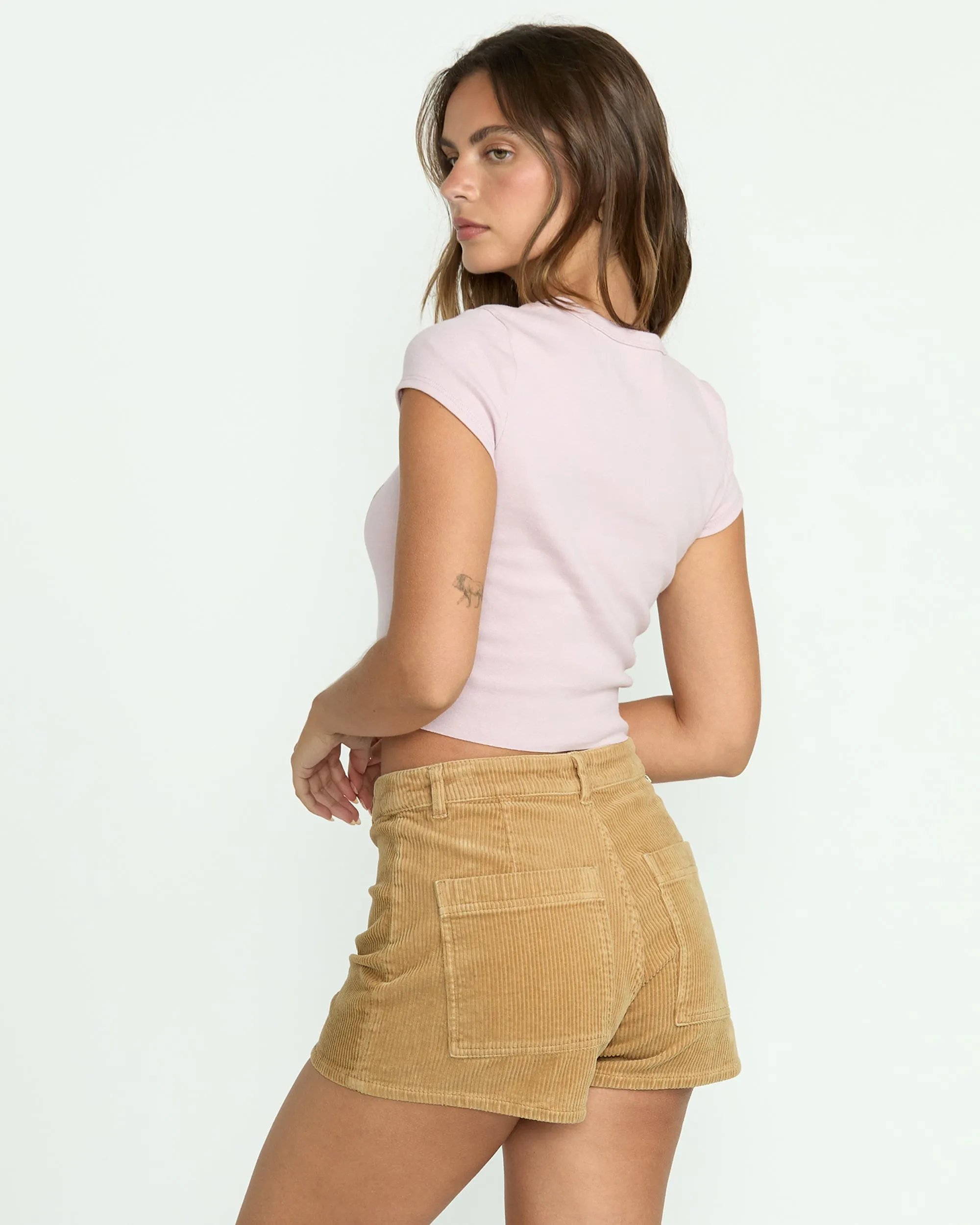 Free Fall Corduroy Shorts - Khaki Billabong