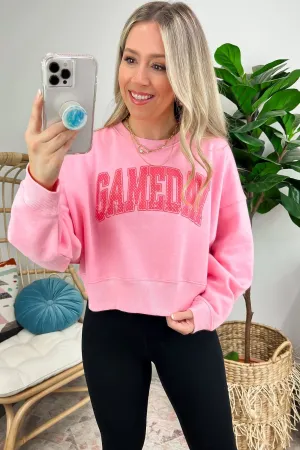 Game Day Graphic Cropped Sweatshirt - BACK IN STOCK