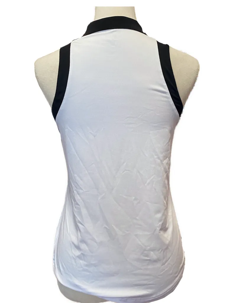 GG Blue White Sleeveless 1/4 Zip Polo w/ Black Star Size XS
