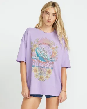 Goes Around Here Tee - Peaceful Lilac Billabong