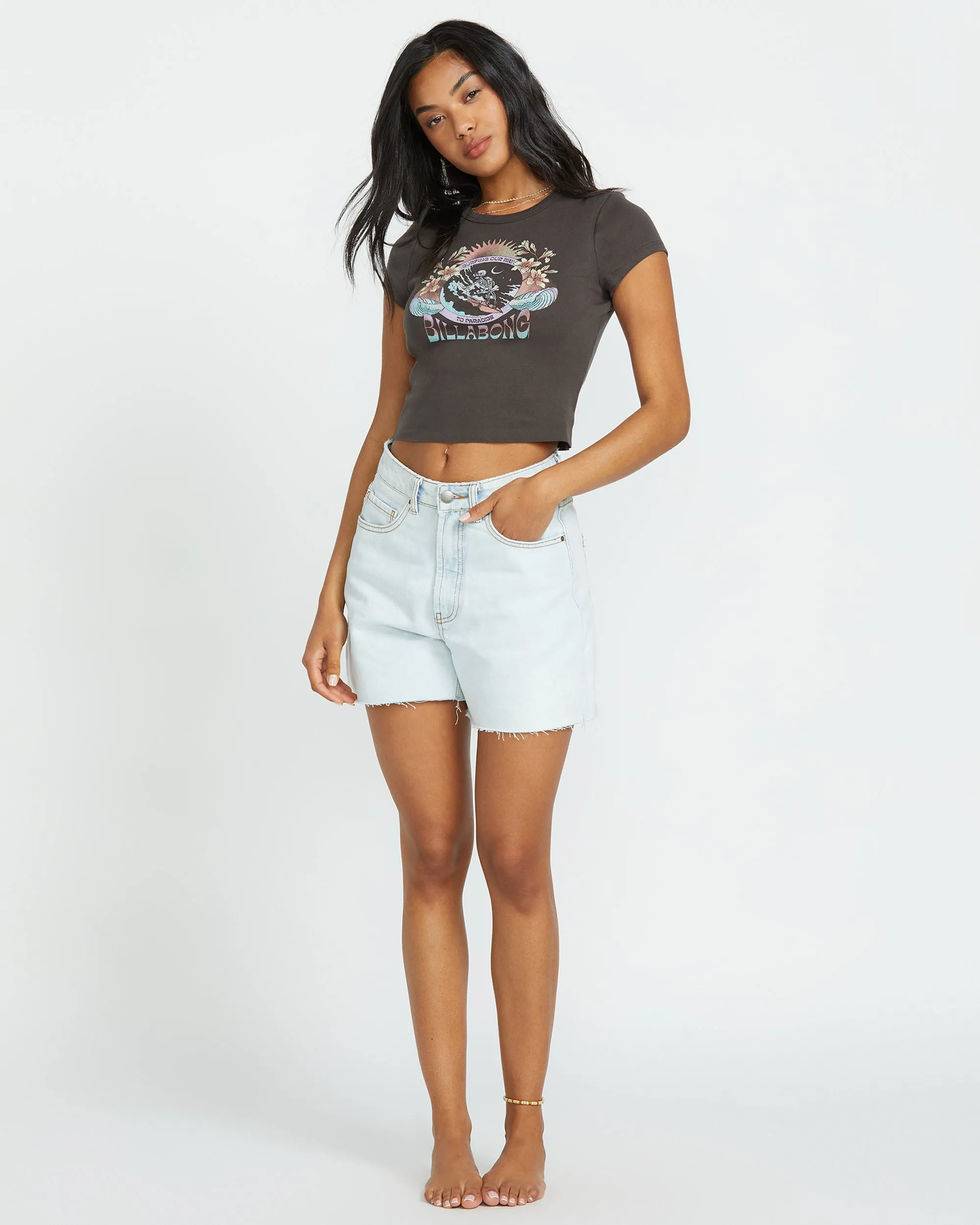 Goes Around Tee - Off Black Billabong