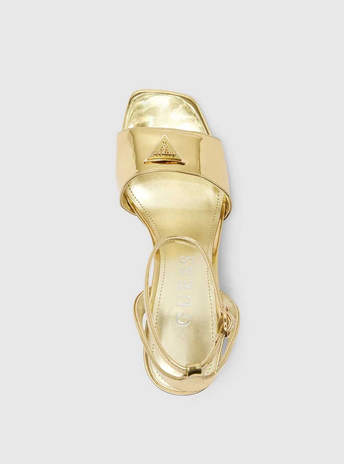 Gold Gelyae Block Heel Guess
